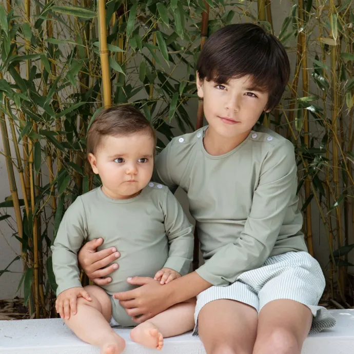 Haut de maillot anti-uv - Matelot Olive
