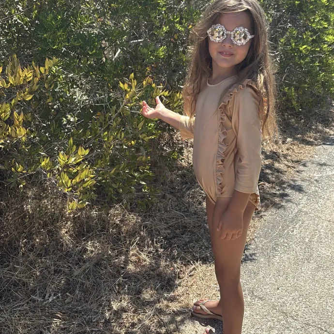 Maillot body anti-uv à volants - Olympe Doré