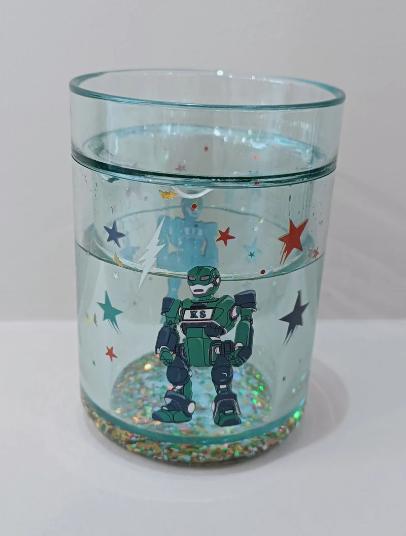 Gobelet à paillettes - Robot