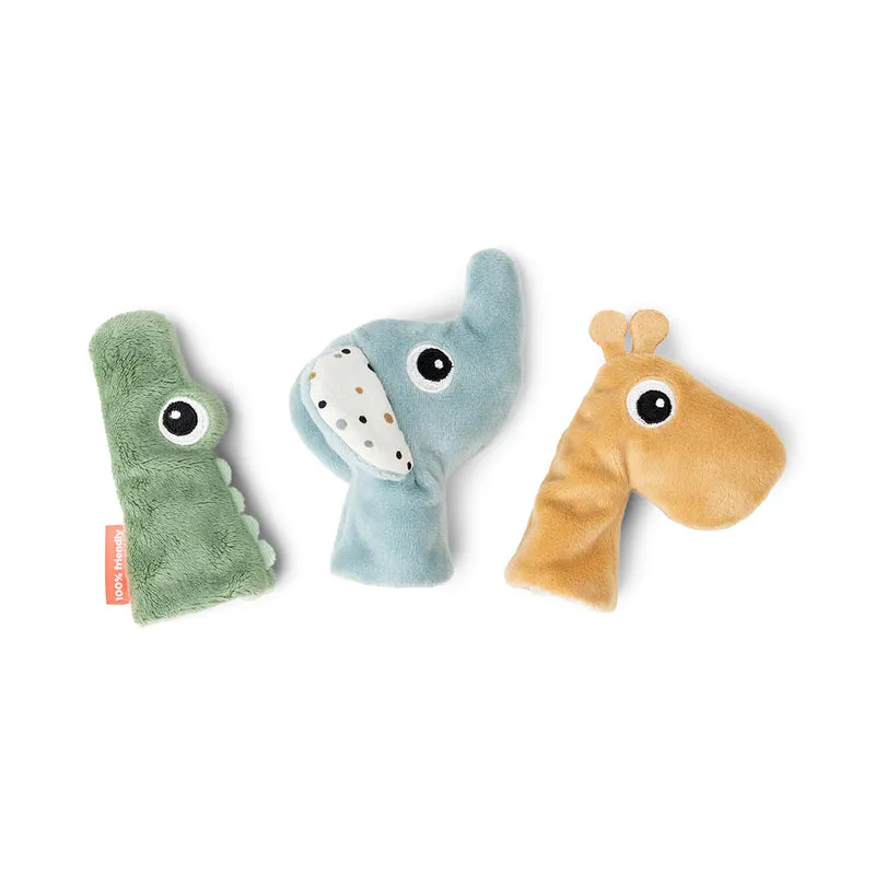 Fingerdukke sæt 3 stk. - Deer friends - Farvemix