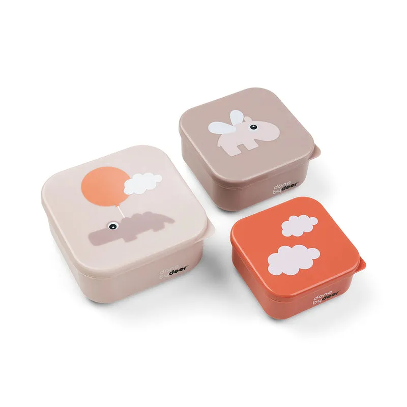 Snack boks sæt 3 stk. - Happy clouds - Pudder