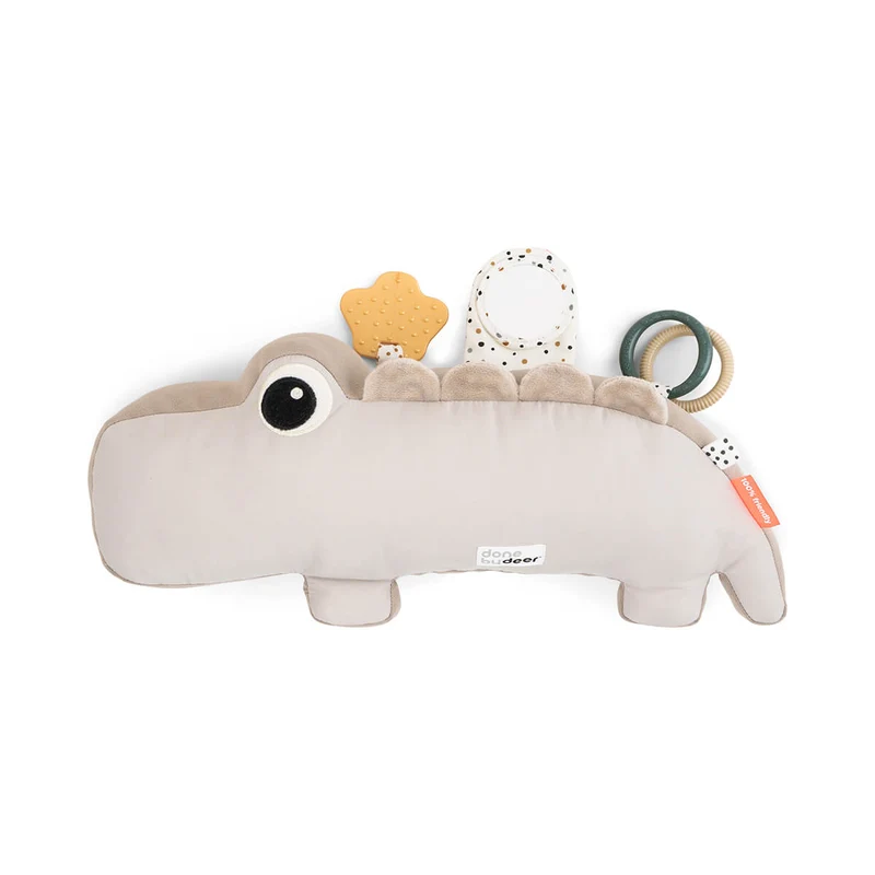 Tummy time aktivitetslegetøj - Croco - Sand