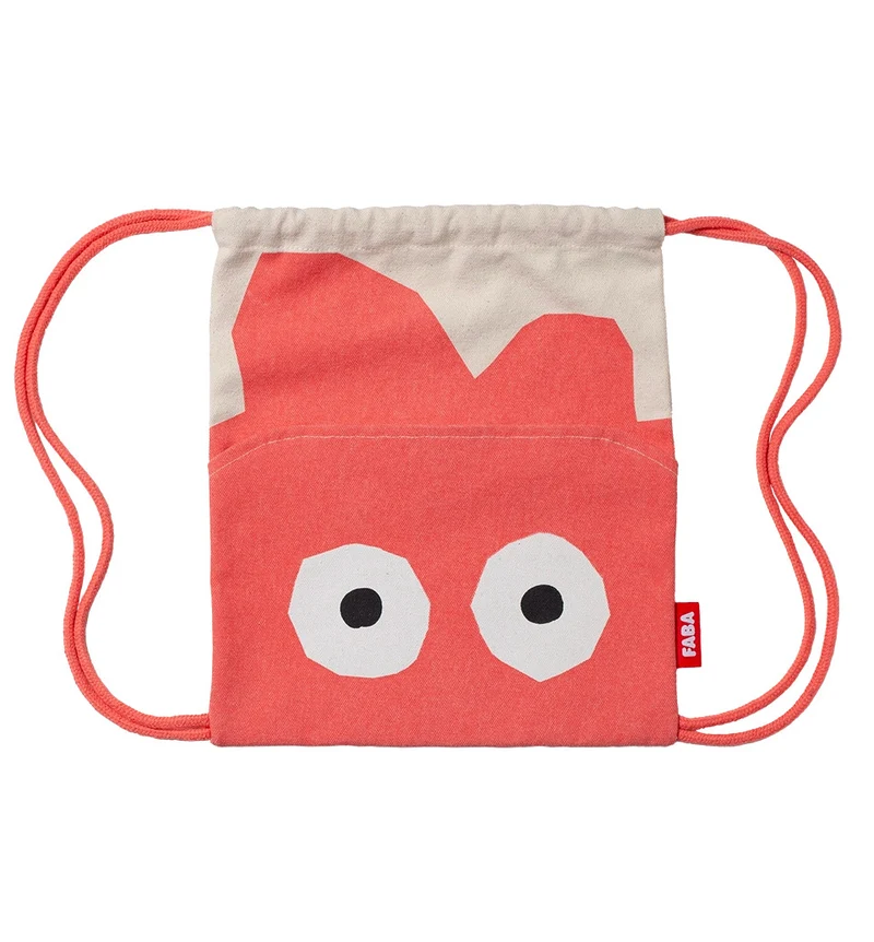 Sac à coulisses Hop rouge - Faba