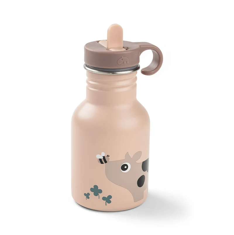 Flaske rustfrit stål - Tiny farm - Pudder - 350 ml