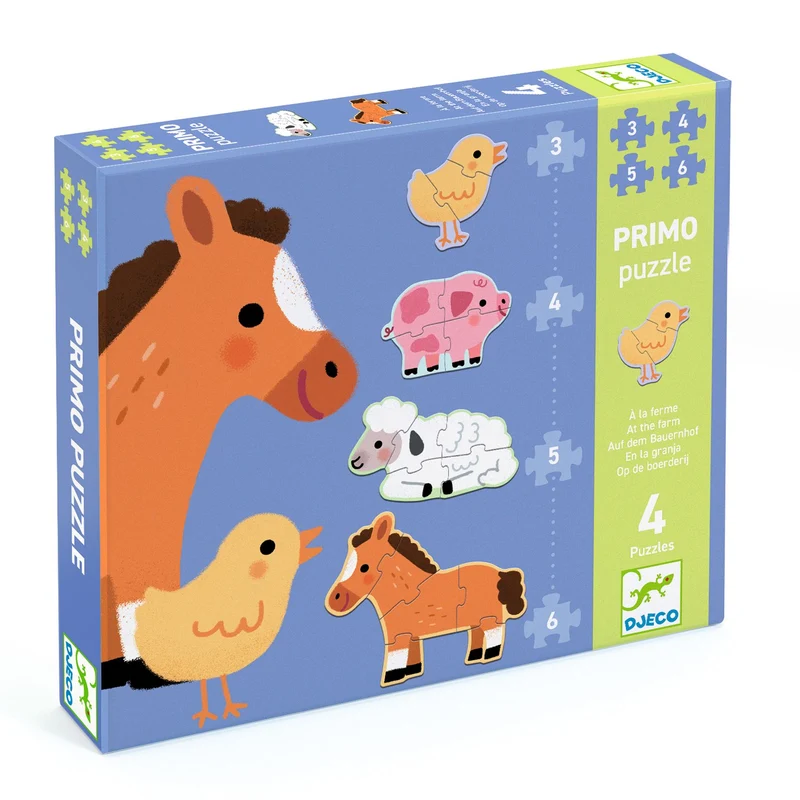 Puzzles Primo - A la ferme 3,4,5 et 6 pièces