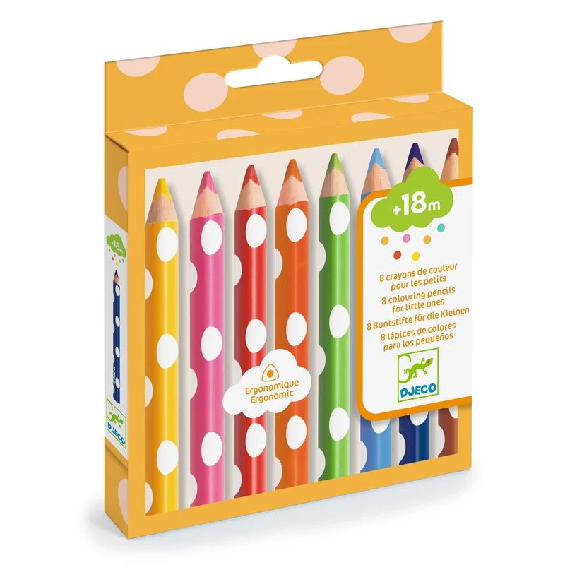 8 Crayons de couleurs pour les petits