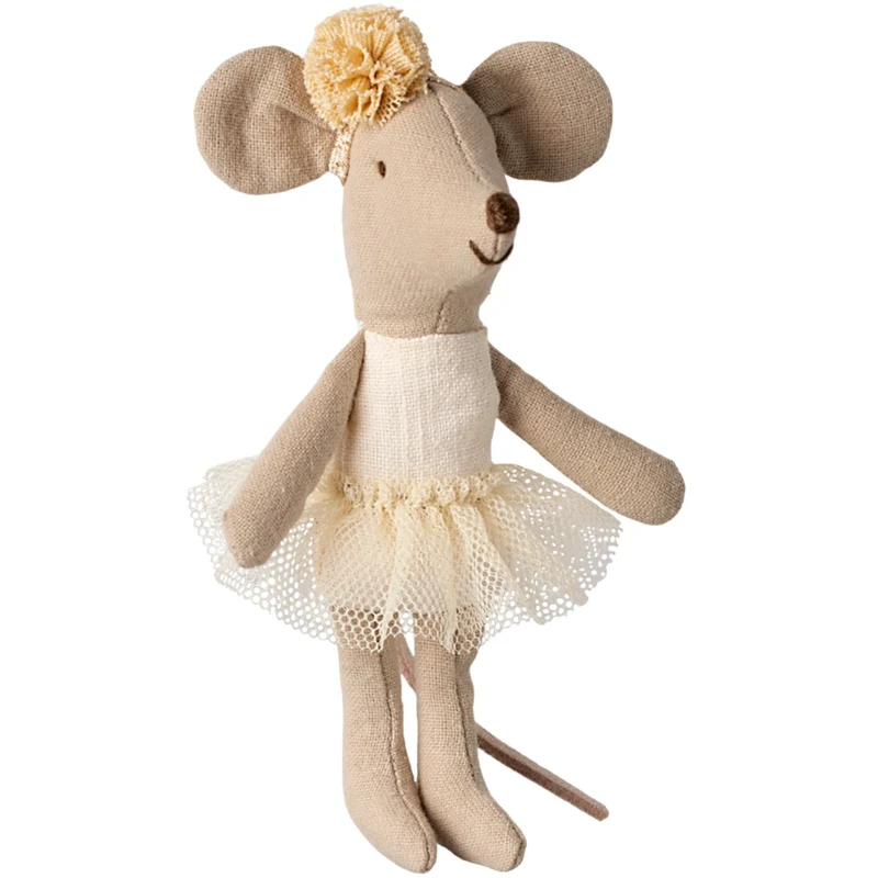 Souris ballerine petite soeur blanc casse