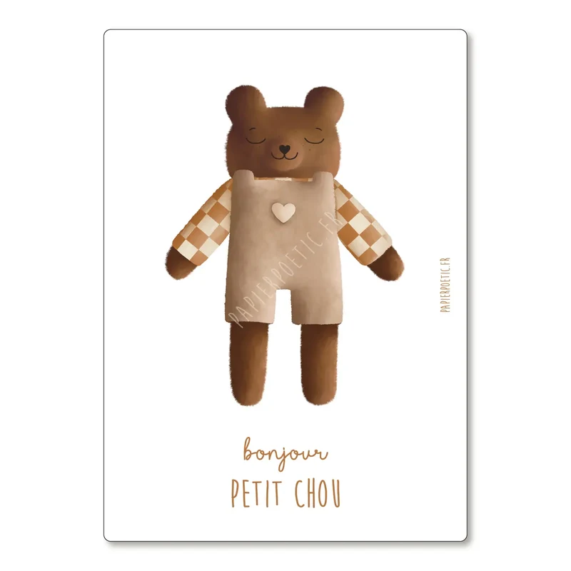 Carte “Doudou Ourson”