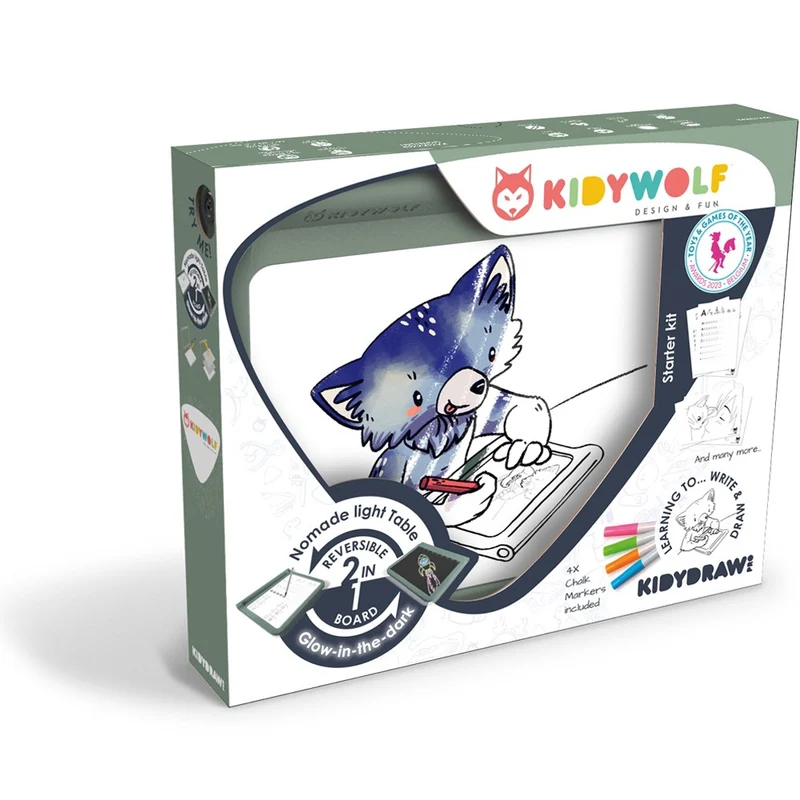 Kidydraw - Tablette lumineuse nomade verte