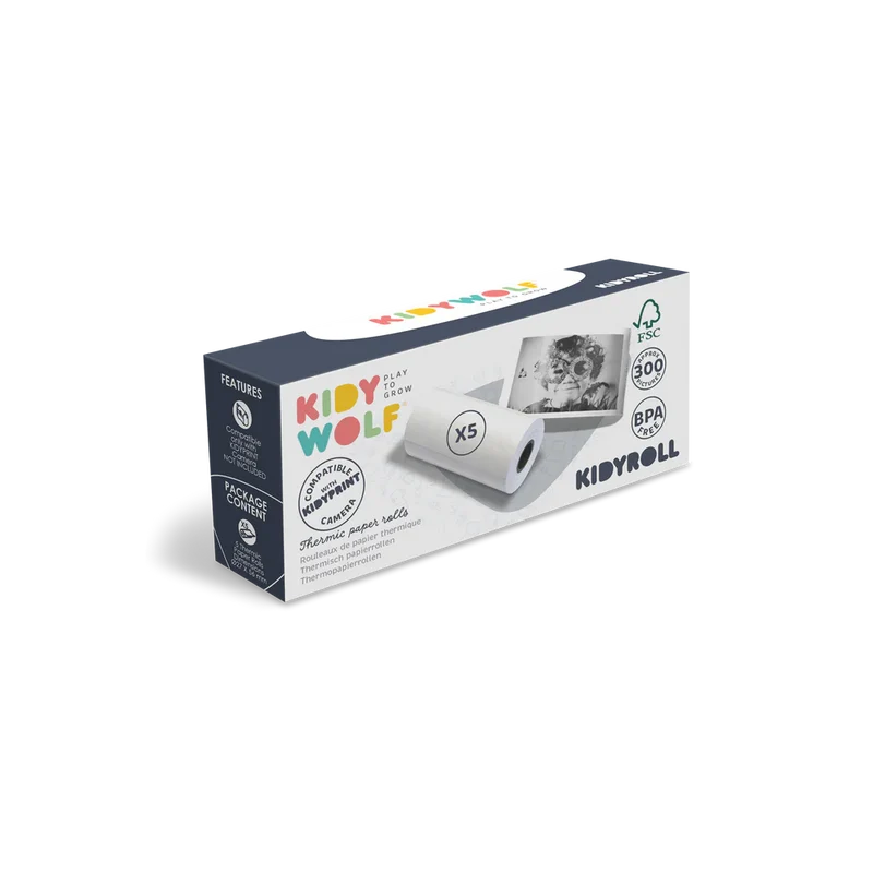 Kidyroll - Lot de 5 recharges papier classique