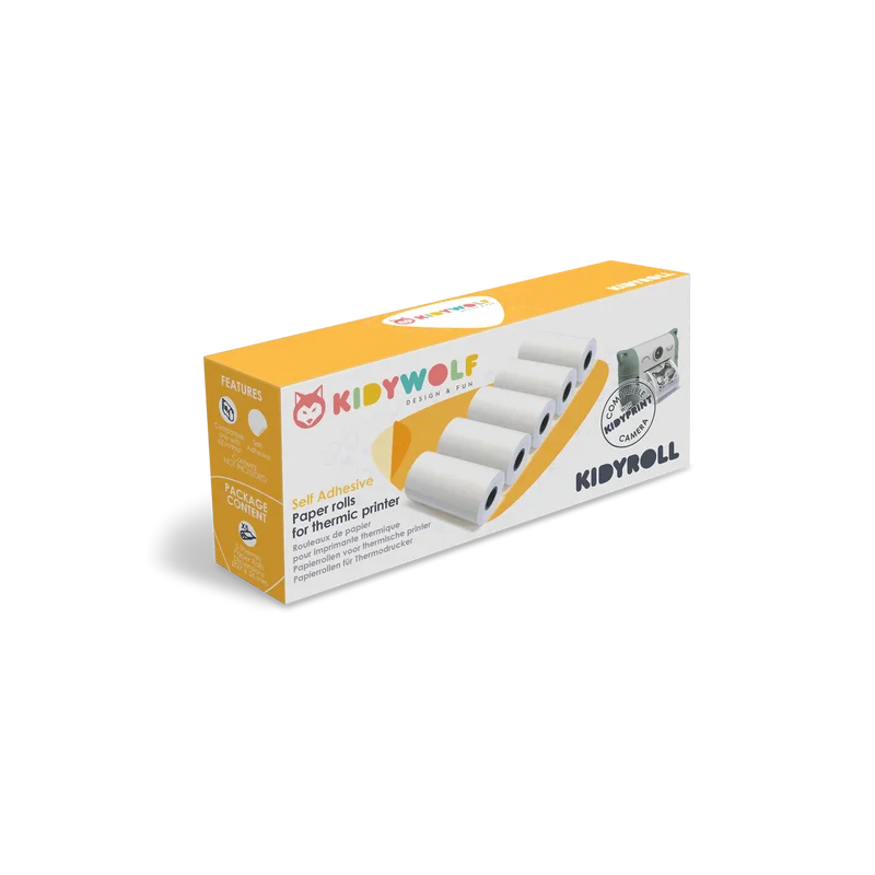 Kidyroll - Lot de 5 recharges papier autocollant