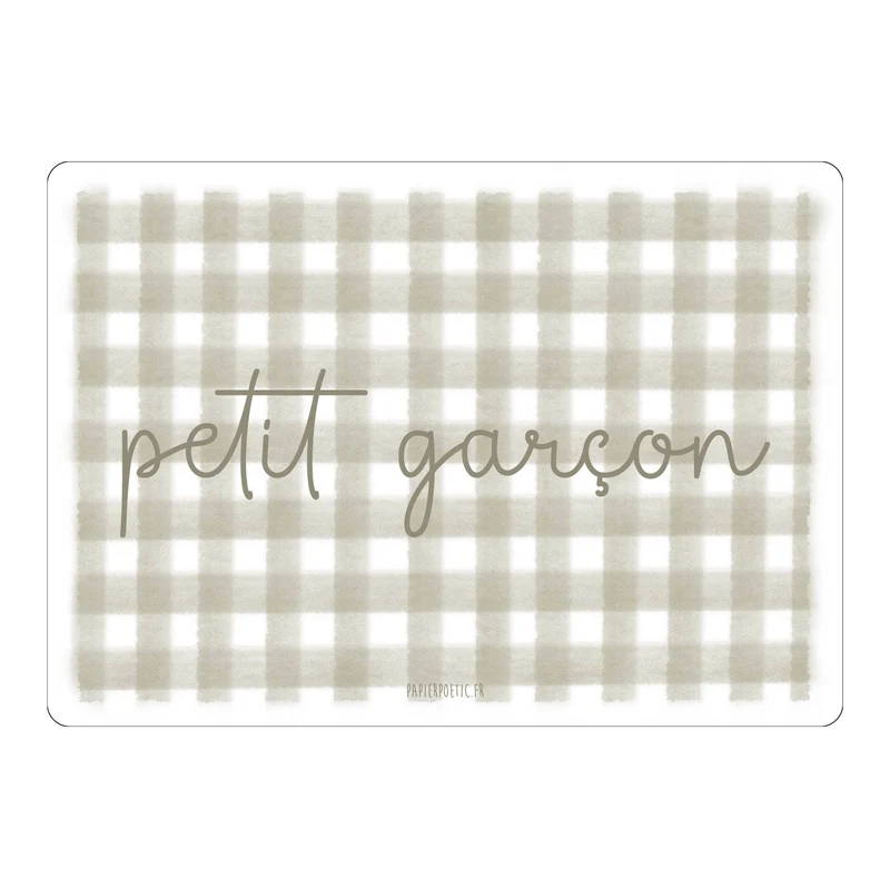 Carte "Petit garçon" vichy