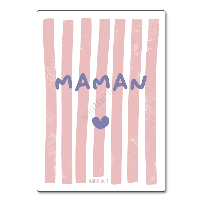 Carte "Maman" Rayures