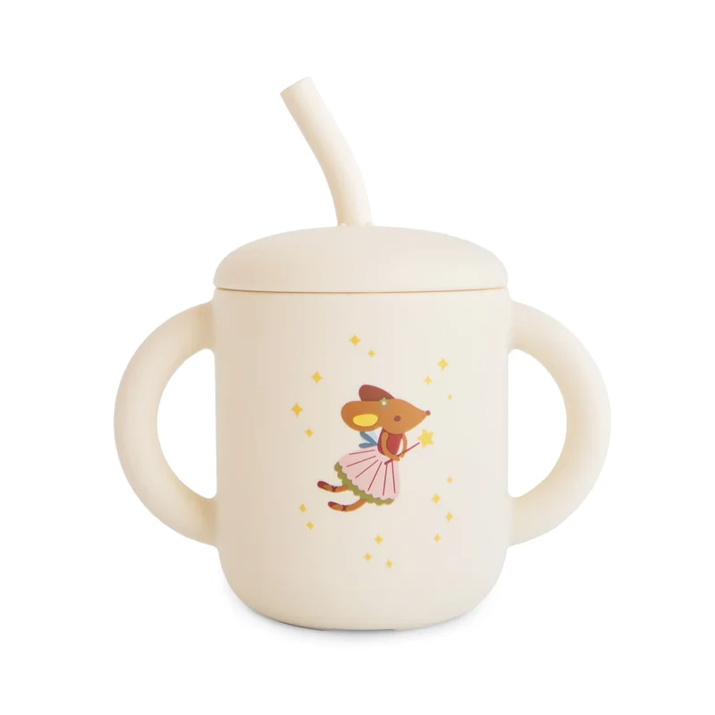Tasse et Paille en Silicone Fairy Mice - Mushie