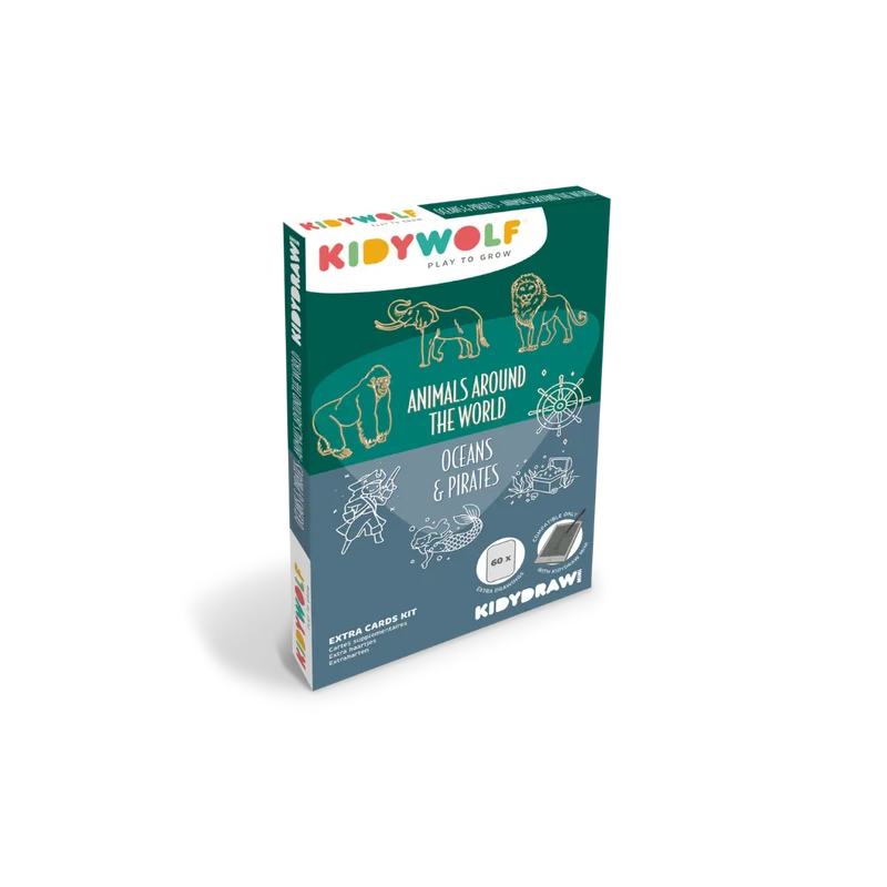 Cartes Kidydraw - Animaux autour du monde & Océans et pirates