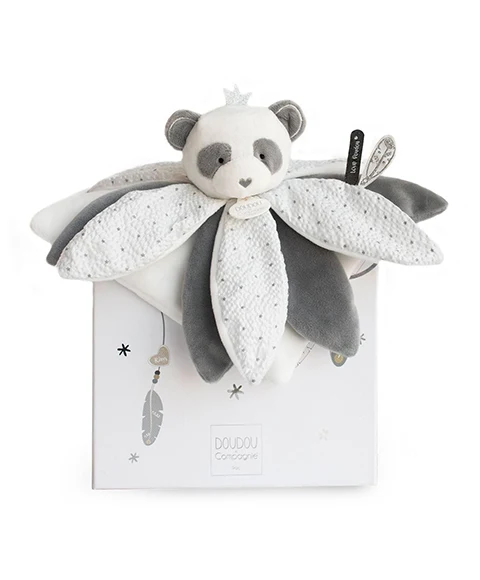 Doudou Attrape Rêves Pétales - Panda Gris
