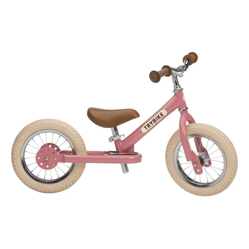 Draisienne / Tricycle en acier vintage - Rose Mat