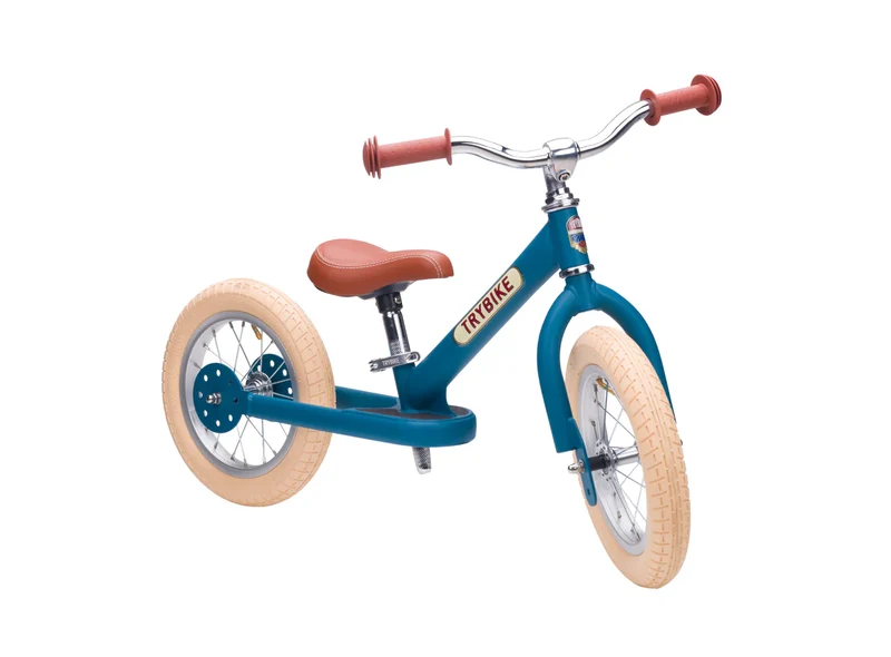 Draisienne / Tricycle en acier vintage - Bleu mat