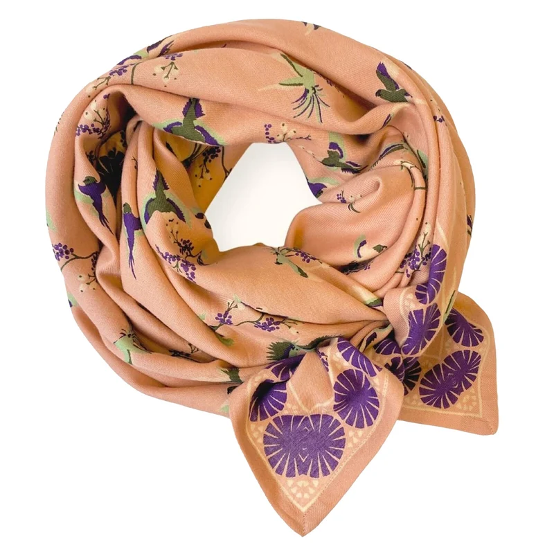Big Foulard Latika "Cerisier" - Blush
