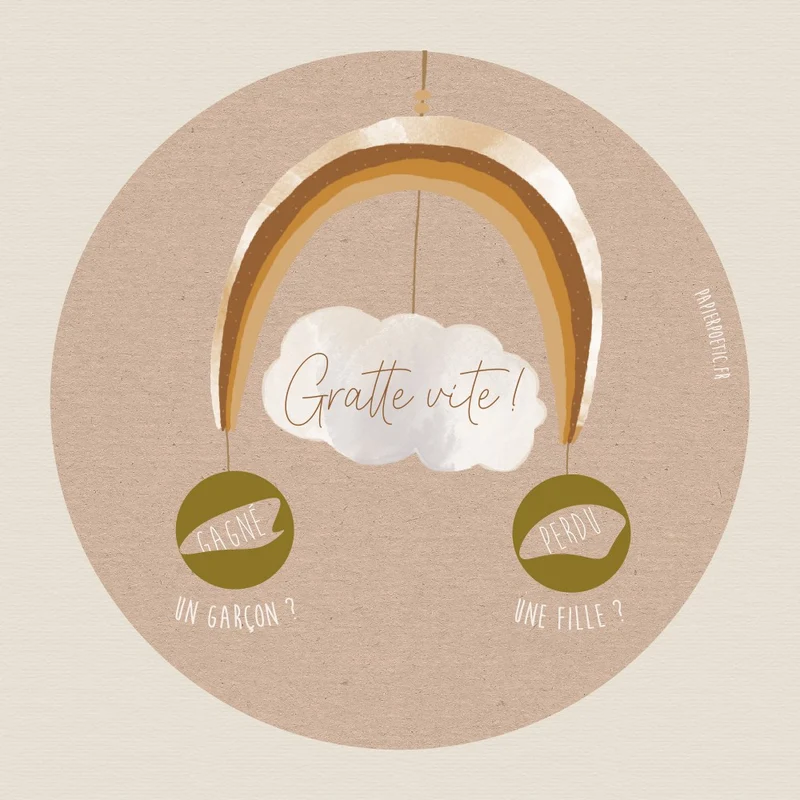 Carte à gratter garçon ou fille - Fille