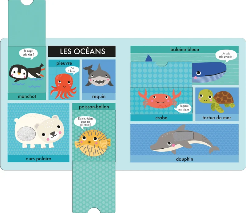 Livre - Soulever toucher découvrir - Animaux