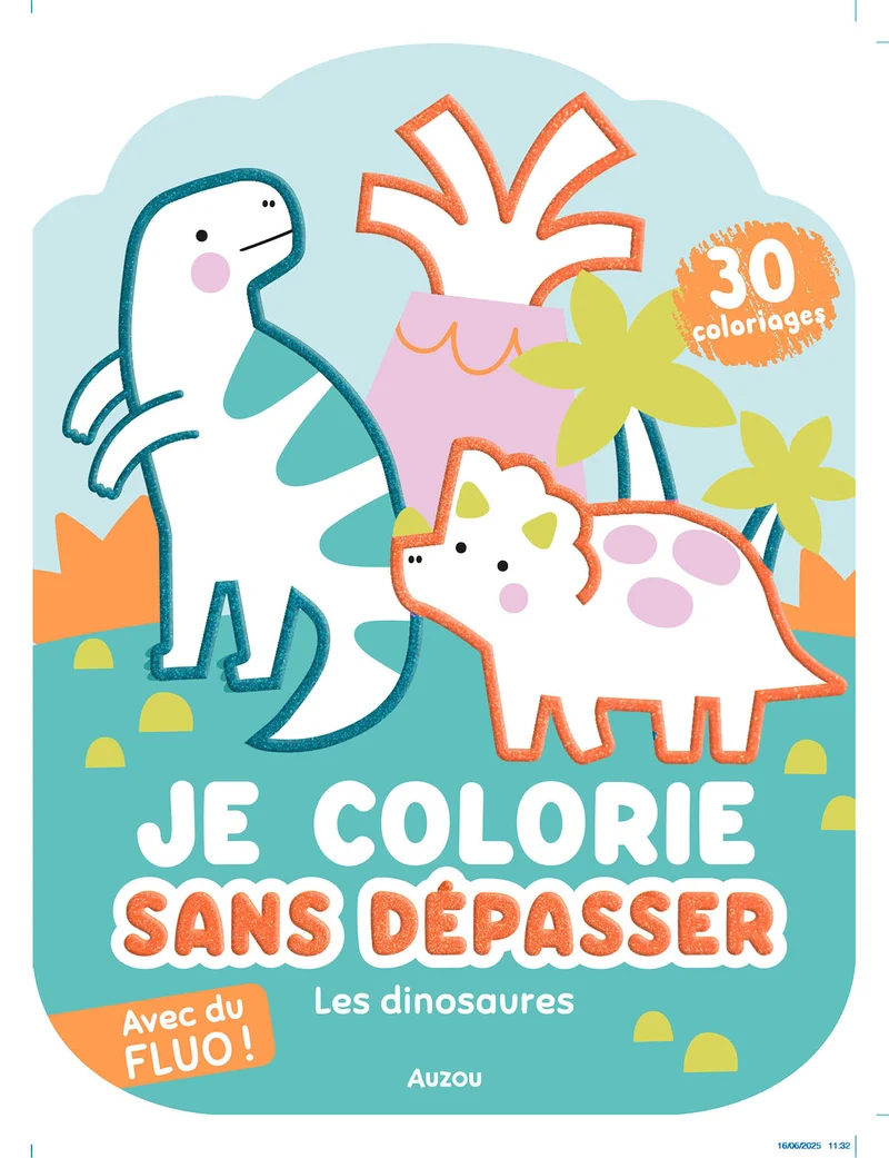 Coloriages fluo - Les dinosaures