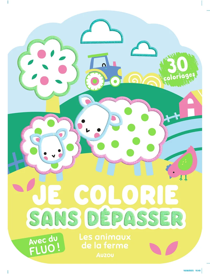 Coloriages fluo - Les animaux de la ferme