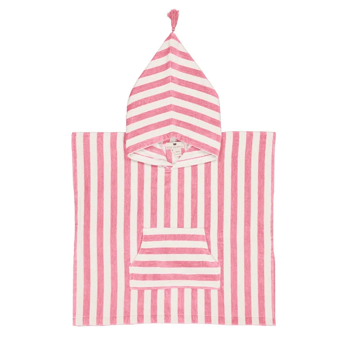 Poncho Suzon Rayures Strawberry - Rose In April