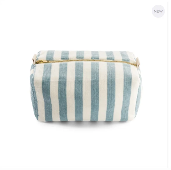 Trousse de Toilette Eponge Rayé Bleu Cloud - Rose In April