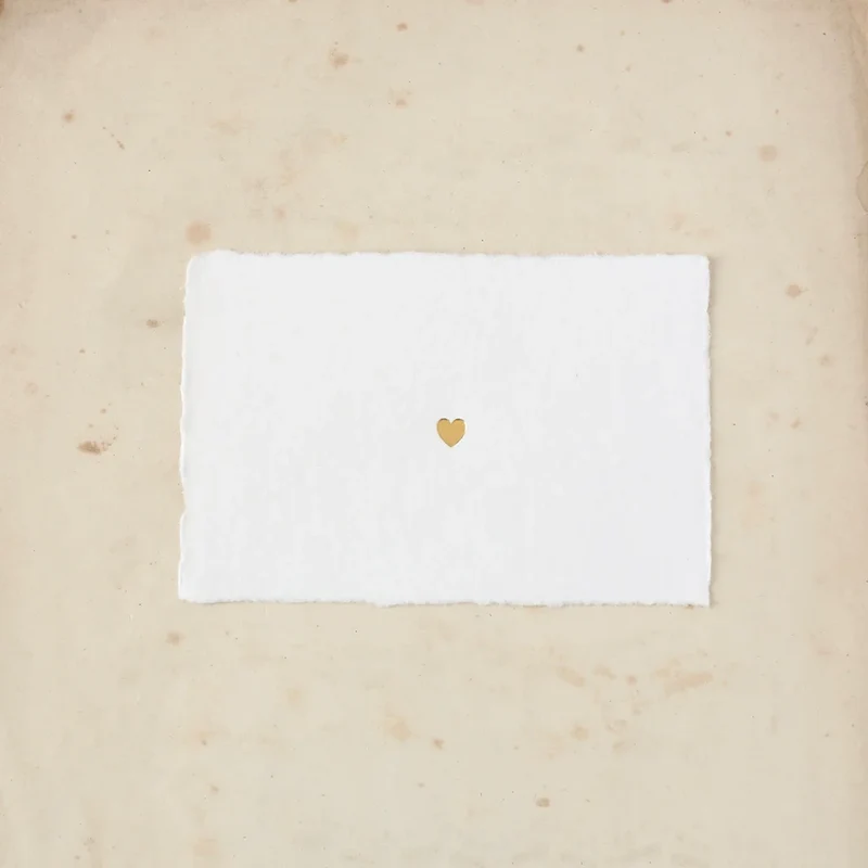 Carte Coeur Délicat Doré - Cinq Mai