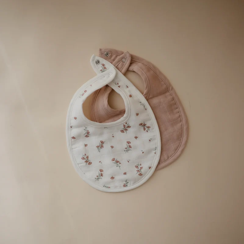Bavoirs Blush Fleurs - Mushie