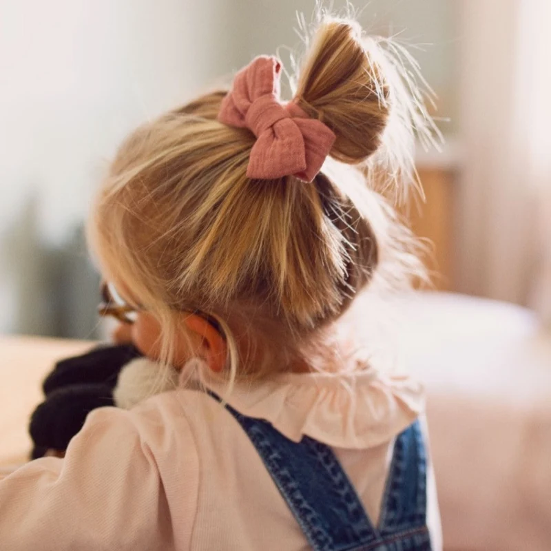 Élastiques Nœuds Rose Gaze de Coton - Bachca