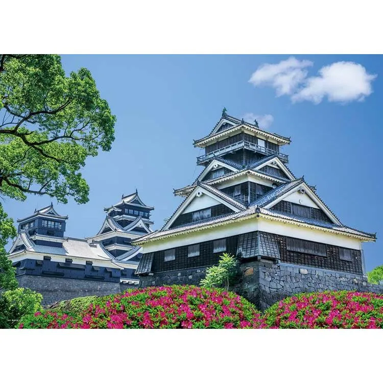 Puzzle Kvetoucí azalka v Kumamotském hradu Kumamoto 500 dílků YAM-05-1078