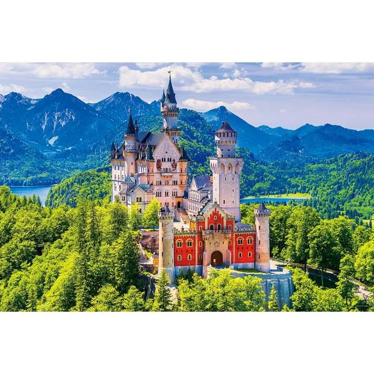 Puzzle Touha po středověku: Zámek Neuschwanstein Německo 1000 dílků YAM-10-1437