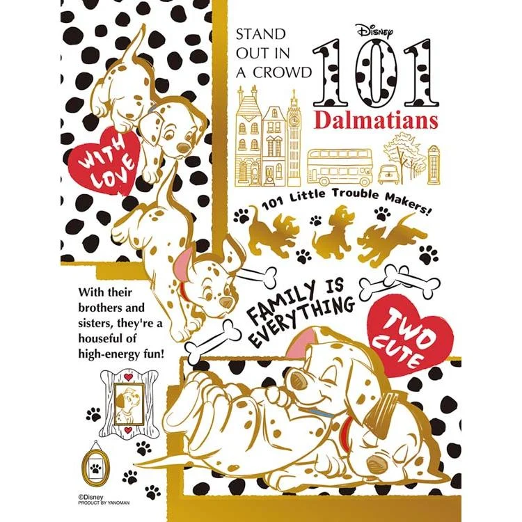 Puzzle Barevné zlaté / 101 dalmatinů 101 dalmatinů 300 dílků YAM-42-95