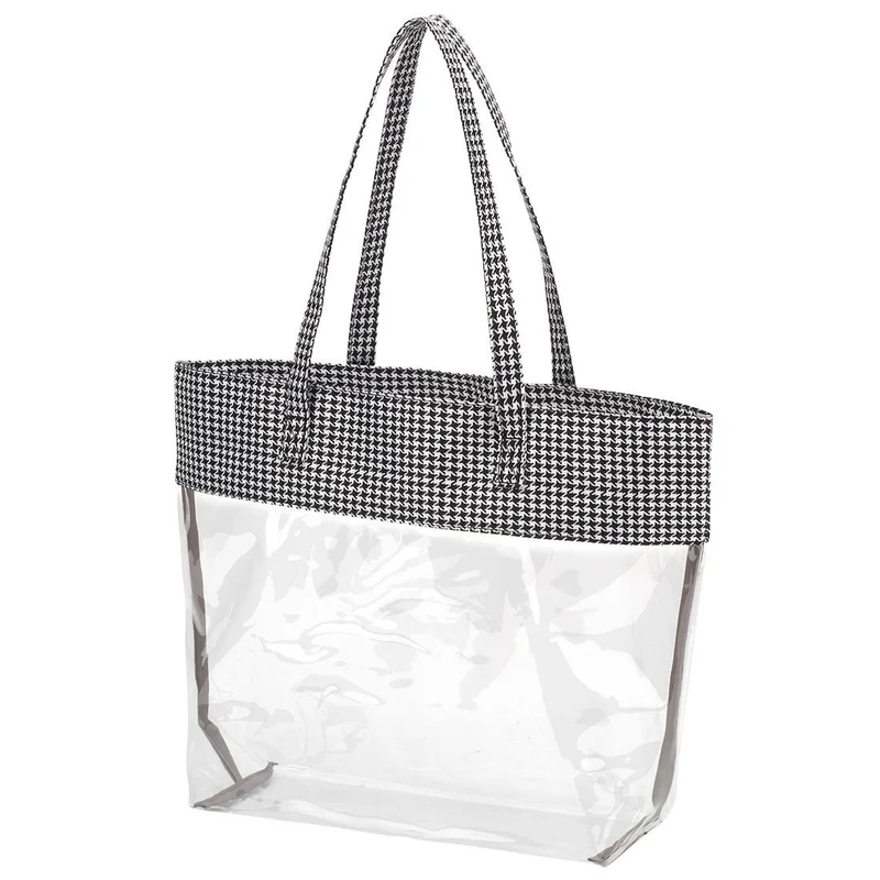 Houndstooth Clear Tote - Personalized