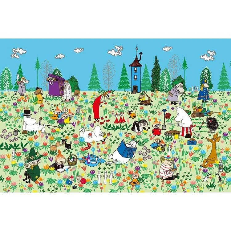 Puzzle Piknik v květinovém poli Mumin 1000 dílků YAM-10-1398
