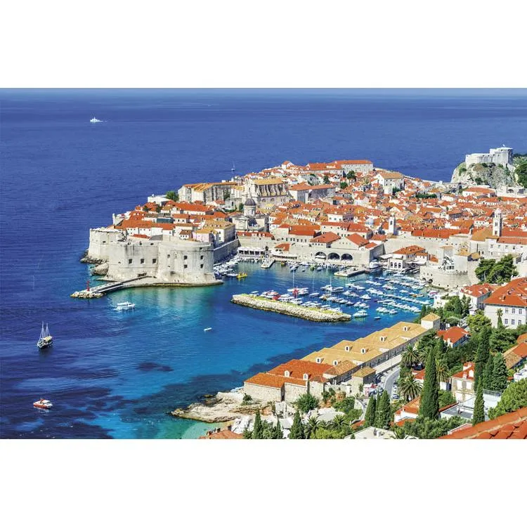 Puzzle Krásné přístavní město na Jaderském moři Dubrovník 1000 dílků YAM-10-1468