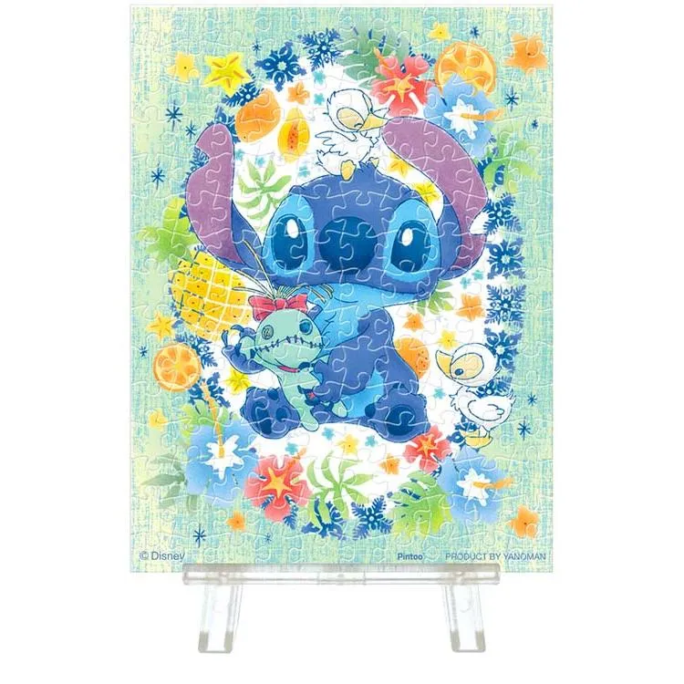 Puzzle Krásný věnec Stitch Lilo & Stitch [CP-LS] 150 dílků YAM-2308-33