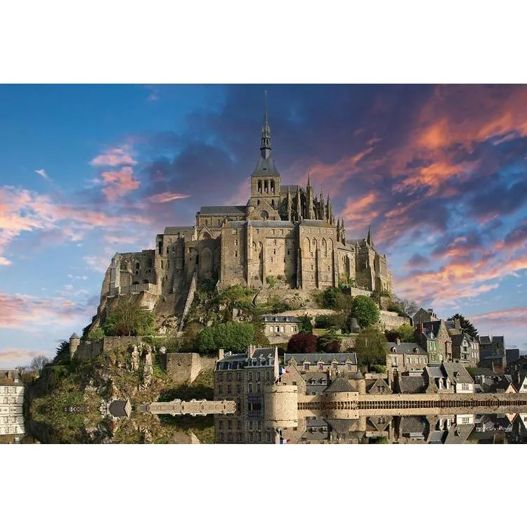 Puzzle Západ slunce Klášter Mont Saint-Michel [CP-HI] 1000 dílků YAM-13-07