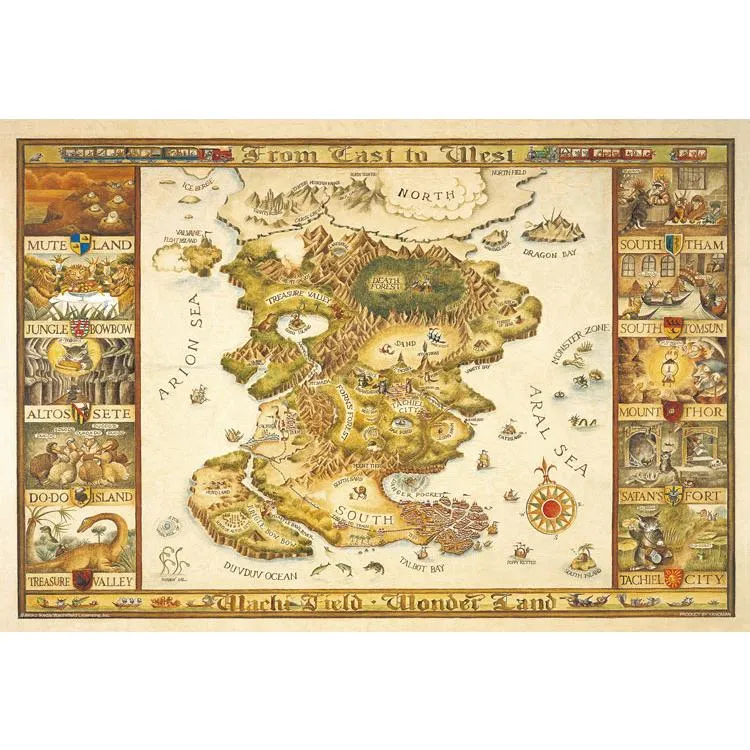 Puzzle Wachifield Mapa Wachifield 1000 kusů YAM-13-19
