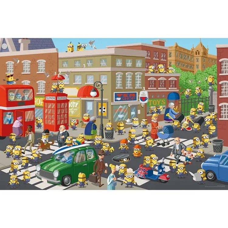 Puzzle Najděte Mimoně! Ovládněte Spojené království! Mimoni 1000 dílků YAM-10-1443 YANOMAN