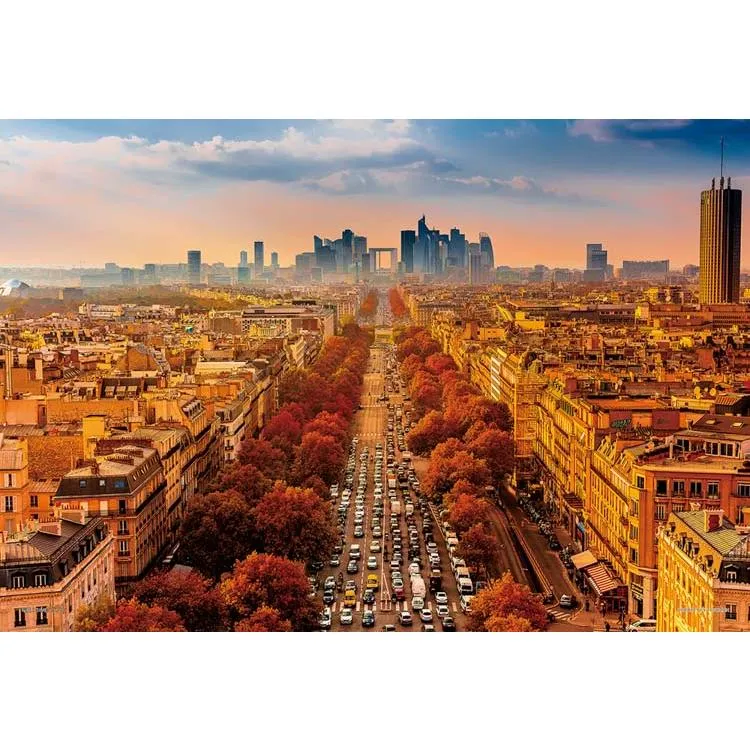 Puzzle Champs-Élysées a Paříž - pohled na Francii [CP-HI] 1000 dílků YAM-13-16 YANOMAN