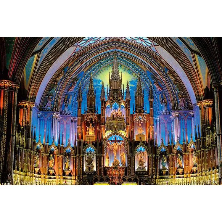 Puzzle Třpytivá katedrála Montrealská katedrála Notre-Dame 1000 dílků YAM-10-1377 YANOMAN