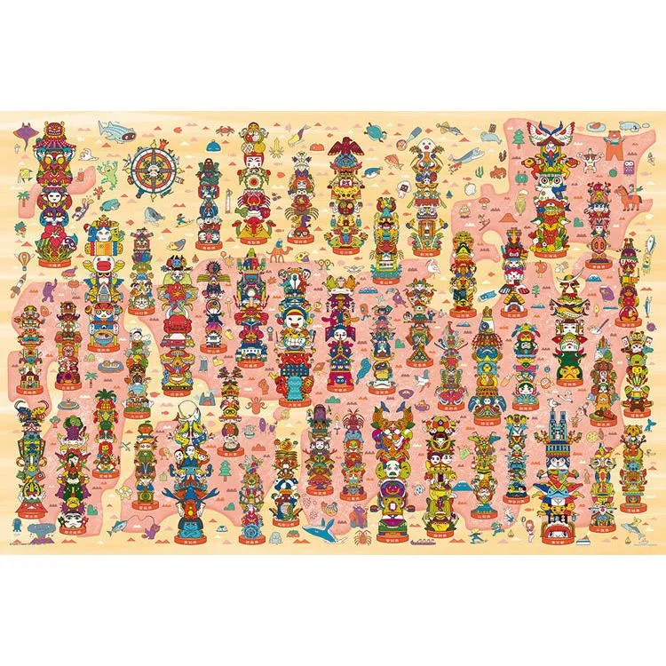 Puzzle Načteno! Místní totemy Momoko Murata 1000 dílků YAM-10-1393 YANOMAN