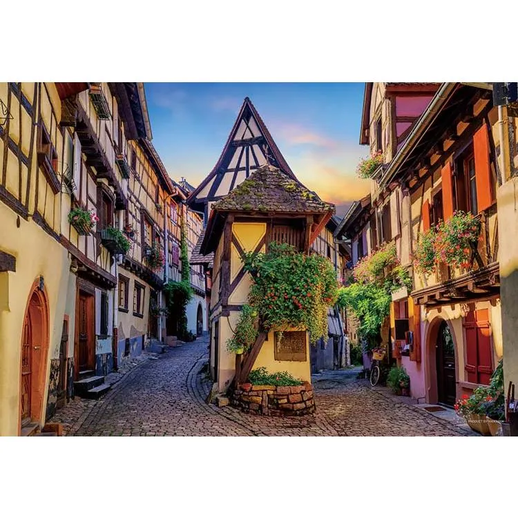 Puzzle Západ slunce Město Eguisheim Francie [CP-HI] 1000 dílků YAM-13-17 YANOMAN