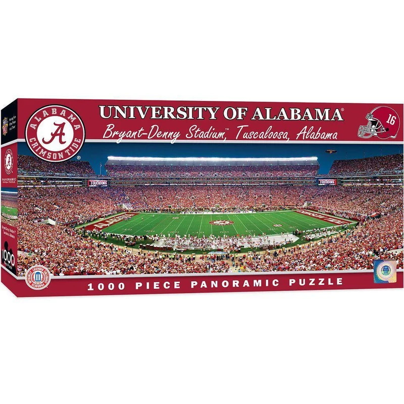 Alabama Crimson Tide Panoramic Stadium 1000 Piece Jigsaw Puzzle