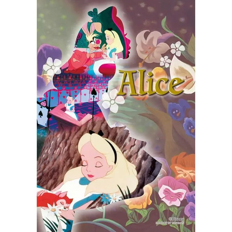 Puzzle Silhouette Memory - Alenka Alenka v říši divů 70 dílků YAM-97-279 YANOMAN