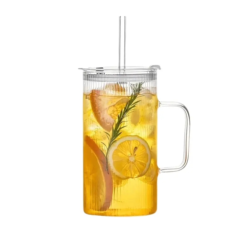 Mug Verre Avec Couvercle 740ML
