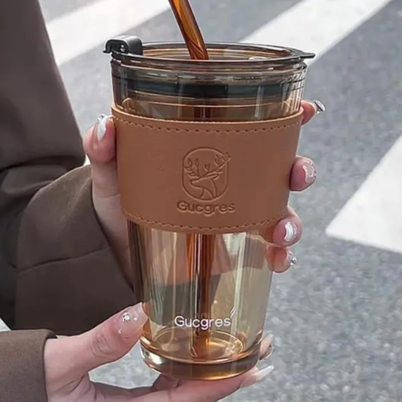 Tasse Verre Portable Marron 450ML